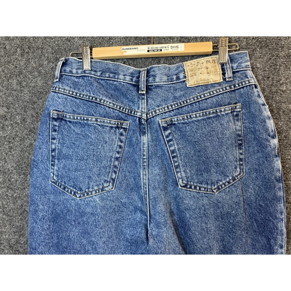 Bugle Boy Womens Size 14 Long Blue Denim Jeans Vintage High Rise Straight Leg - Picture 7 of 9